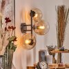 Gastor globe light, wall light Amber, clear, 3-light sources