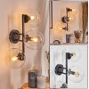 Gastor globe light, wall light clear, 3-light sources