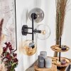 Gastor globe light, wall light Amber, clear, Smoke-coloured, 3-light sources