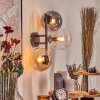 Gastor globe light, wall light Amber, clear, Smoke-coloured, 3-light sources