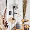 Gastor globe light, wall light Amber, clear, Smoke-coloured, 3-light sources