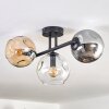Ripoll ceiling light, globe light Amber, clear, Smoke-coloured, 3-light sources