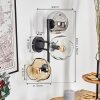 Gastor globe light, wall light Amber, clear, Smoke-coloured, 3-light sources