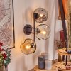 Gastor globe light, wall light Amber, clear, Smoke-coloured, 3-light sources