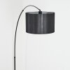 Soungou floor lamp, Arch lamps black, 1-light source, Fabric shade