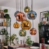 Ripoll hanging light, globe light, pendant light Ecru, black, 8-light sources