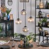 Koyoto hanging light, globe light, Cluster pendant lamp Amber, clear, Smoke-coloured, 4-light sources