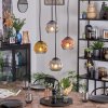 Ripoll hanging light, globe light, Cluster pendant lamp gold, clear, coppery, Smoke-coloured, 4-light sources