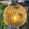 Ripoll hanging light, globe light, Cluster pendant lamp gold, clear, coppery, Smoke-coloured, 4-light sources