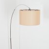 Soungou floor lamp, Arch lamps chrome, black, 1-light source, Fabric lampshade