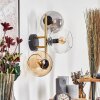 Koyoto globe light, wall light gold, black, 3-light sources