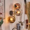Koyoto globe light, wall light gold, black, 3-light sources