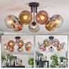 Ripoll ceiling light, globe light gold, clear, coppery, Smoke-coloured, 7-light sources