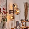 Koyoto globe light, wall light Amber, clear, Smoke-coloured, 3-light sources