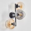 Koyoto globe light, wall light Amber, clear, Smoke-coloured, 3-light sources