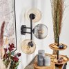 Koyoto globe light, wall light Amber, clear, Smoke-coloured, 3-light sources