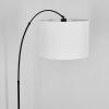 Bassagoda floor lamp, Arch lamps black, 1-light source, Fabric lampshade