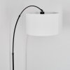 Bassagoda floor lamp, Arch lamps black, 1-light source, Fabric lampshade