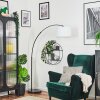 Bassagoda floor lamp, Arch lamps black, 1-light source, Fabric lampshade