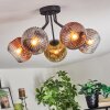 Ripoll ceiling light, globe light gold, clear, coppery, Smoke-coloured, 5-light sources