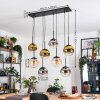 Gastor hanging light, globe light, pendant light Amber, gold, clear, Smoke-coloured, 8-light sources