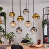 Gastor hanging light, globe light, pendant light Amber, gold, clear, Smoke-coloured, 8-light sources