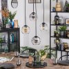 Ripoll hanging light, globe light, Cluster pendant lamp Amber, clear, Smoke-coloured, 4-light sources