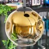 Ripoll hanging light, globe light, Cluster pendant lamp gold, clear, 4-light sources