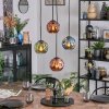 Ripoll hanging light, globe light, Cluster pendant lamp blue, green, coppery, 4-light sources