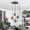 Koyoto hanging light, globe light, Cluster pendant lamp blue, gold, green, 4-light sources