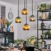 Koyoto hanging light, globe light, Cluster pendant lamp blue, gold, green, 4-light sources