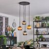 Koyoto hanging light, globe light, Cluster pendant lamp blue, gold, coppery, 4-light sources