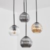 Ripoll hanging light, globe light, Cluster pendant lamp Amber, clear, Smoke-coloured, 4-light sources