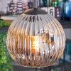 Ripoll hanging light, globe light, Cluster pendant lamp chrome, Smoke-coloured, 4-light sources