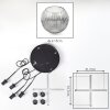 Ripoll hanging light, globe light, Cluster pendant lamp clear, Smoke-coloured, 4-light sources