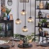 Ripoll hanging light, globe light, Cluster pendant lamp Amber, clear, 4-light sources