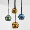 Ripoll hanging light, globe light, Cluster pendant lamp blue, gold, green, 4-light sources