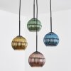 Koyoto hanging light, globe light, Cluster pendant lamp blue, gold, green, coppery, 4-light sources