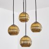 Ripoll hanging light, globe light, Cluster pendant lamp gold, 4-light sources