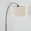 Bassagoda floor lamp, Arch lamps black, 1-light source, Fabric shade