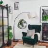 Bassagoda floor lamp, Arch lamps black, 1-light source, Fabric shade