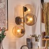 Koyoto globe light, wall light gold, black, 3-light sources