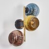 Koyoto globe light, wall light gold, black, 3-light sources
