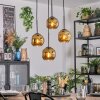 Ripoll hanging light, globe light, Cluster pendant lamp gold, 4-light sources