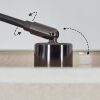 Bassagoda floor lamp, Arch lamps chrome, black, 1-light source, Fabric lampshade