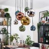 Ripoll hanging light, globe light, pendant light Ecru, black, 8-light sources