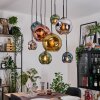 Ripoll hanging light, globe light, pendant light Ecru, black, 8-light sources