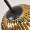Koyoto ceiling light, globe light 73 cm blue, gold, green, 6-light sources