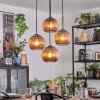 Koyoto hanging light, globe light, Cluster pendant lamp coppery, 4-light sources