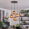 Koyoto hanging light, globe light, Cluster pendant lamp coppery, 4-light sources